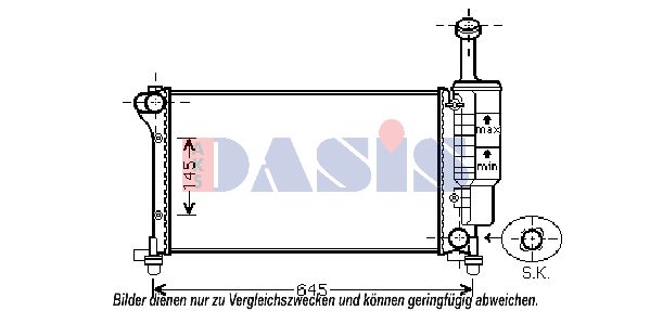 AKS DASIS radiatorius, variklio aušinimas 080097N